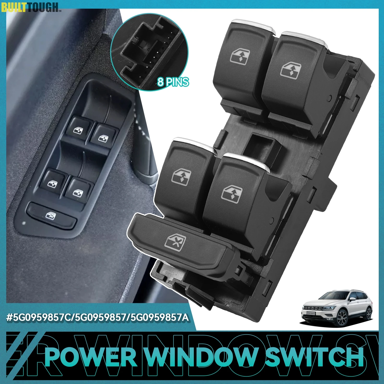 5G0959857C 5G0959857 5G0959857A 5G0959857B 5GG959857 кнопка управления автомобильным выключателем