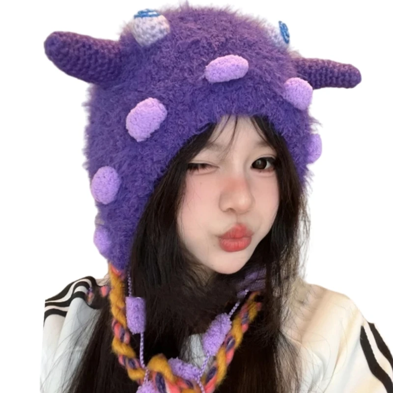 Стильная вязаная шапка для косплея с изображением динозавра уличная одежда