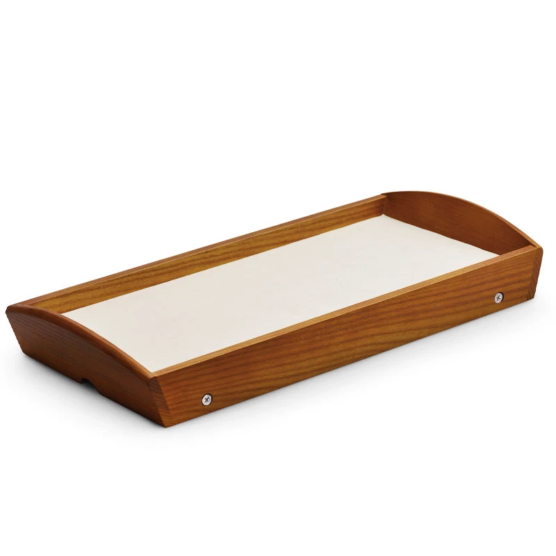 Oirlv Foldable Wooden Jewelry Stand Wooden Fold Display Stand Desk Solid Wood Jewelry Tray For Jewelry Display Storage Organizer