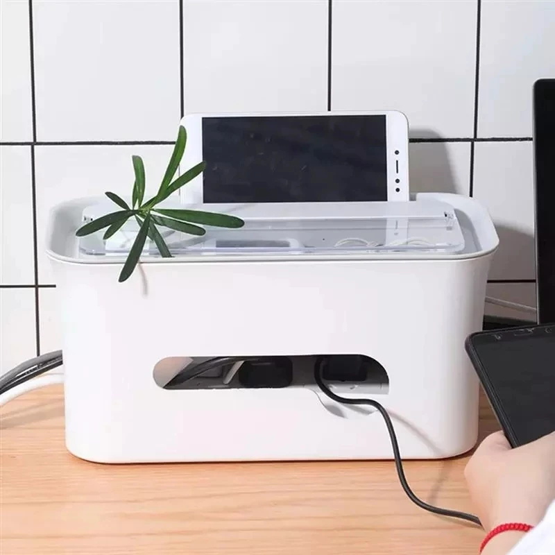 

Многофункциональный настольный органайзер для сетевых лент, коробка для хранения проводов, защита от пыли, управление зарядным устройством, розетка с кабелем, сетевой контейнер для хранения