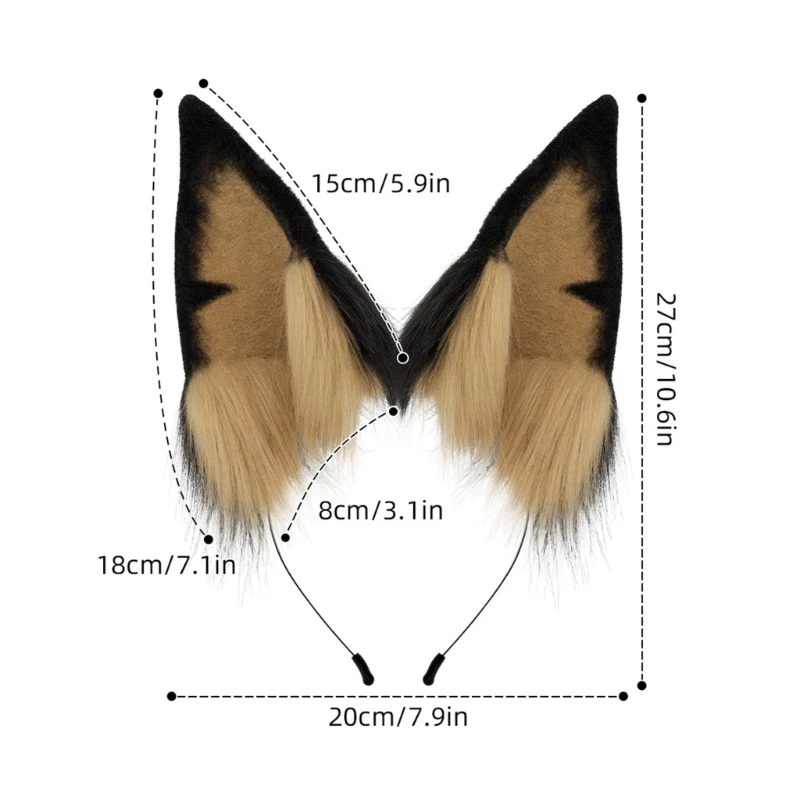 95AB ручная работа повязка на голову с ушками щенка аксессуары для косплея девочек