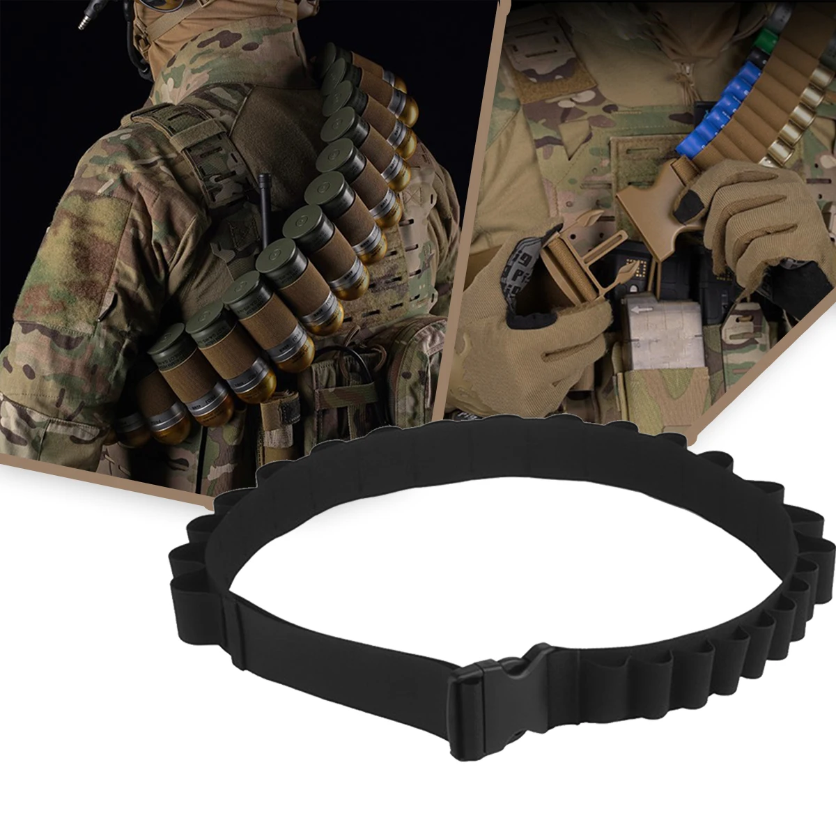 Тактический функциональный ремень вмещает 16 гранат быстросъемный монтажный для