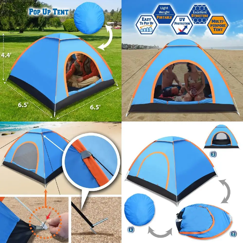 

"Perfectly Durable, Easy-to-Setup Portable Tent - Ideal for Backpacking & Travel with Carrying Bag & 3-4 Person Capacity".