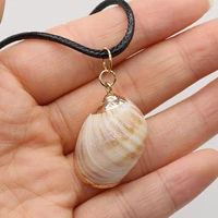 women necklace natural shell coffee striped snail irregular pendant charms for elegant women love romantic gift