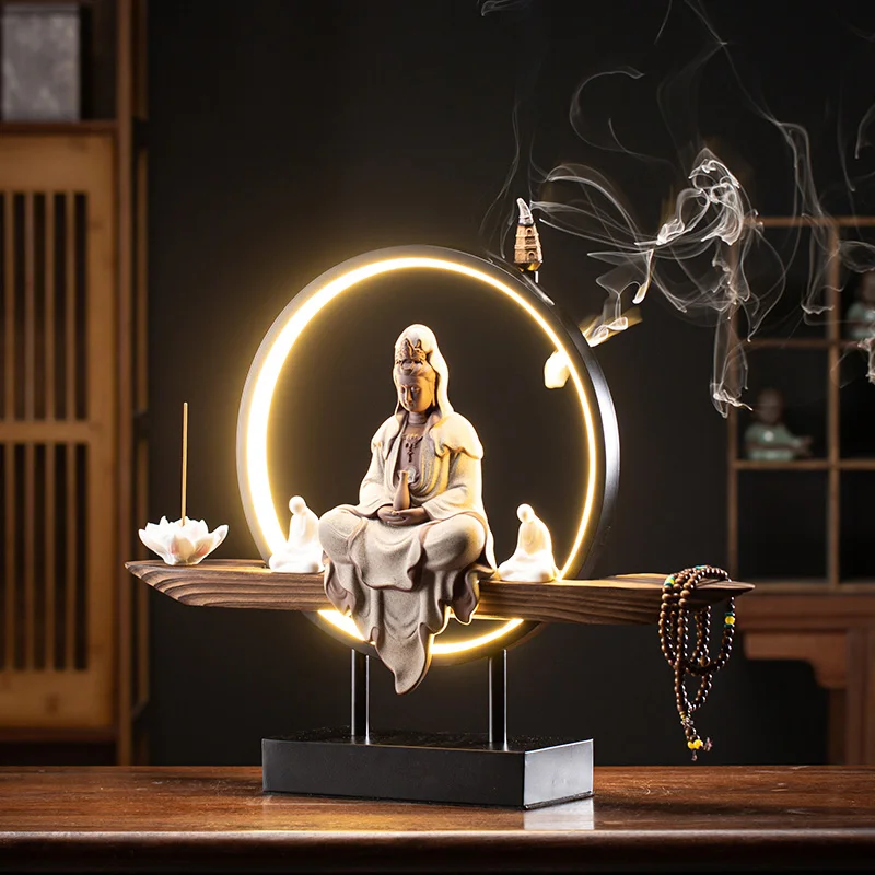 

Electric Incense Burner Ceramic Kit Lotus Smoke Incense Cones Backflow Porta Inciensos Ramadan Decoration