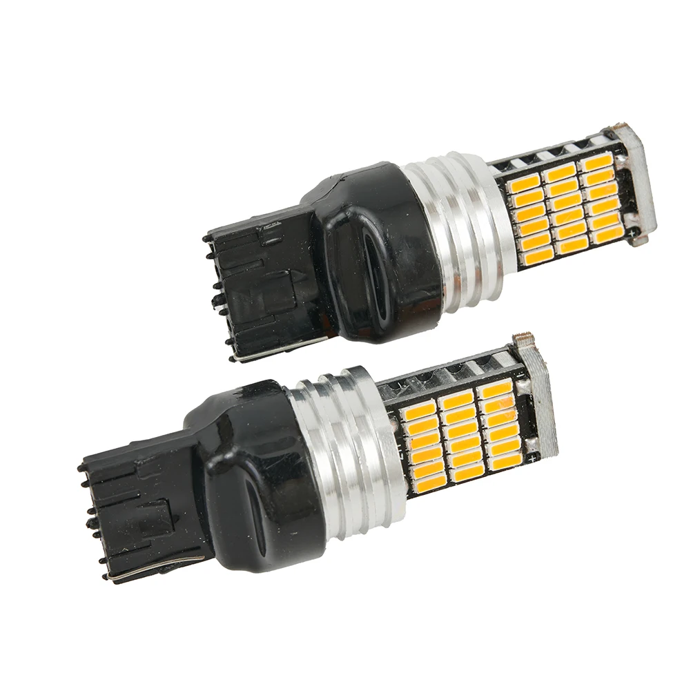 

2pcs 18V Car LED Light Bulbs Amber Canbus 45SMD Replacement Turn Signal Reversing Brake Lamps Car Light Assembly