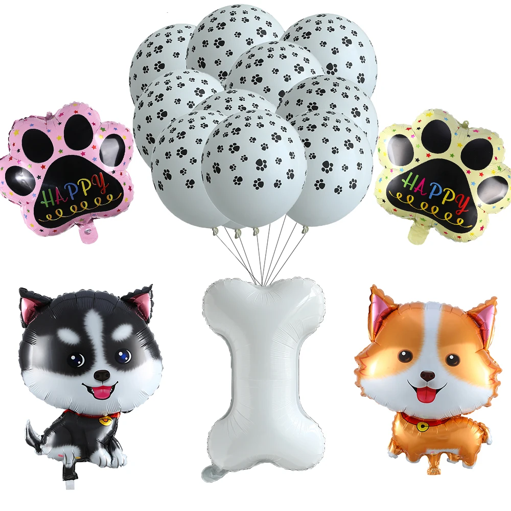 

2/10 шт. мультяшный щенок воздушный шар Собака Кость Собака коготь алюминиевая пленка воздушный шар на день рождения Детские игрушки