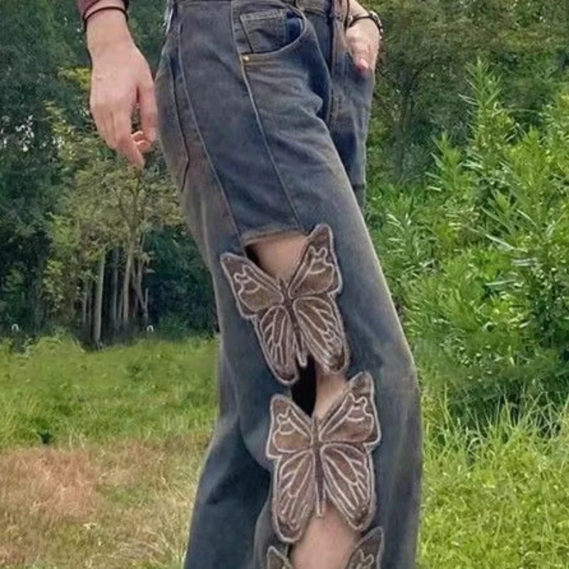 Женские прямые джинсы shangkaka