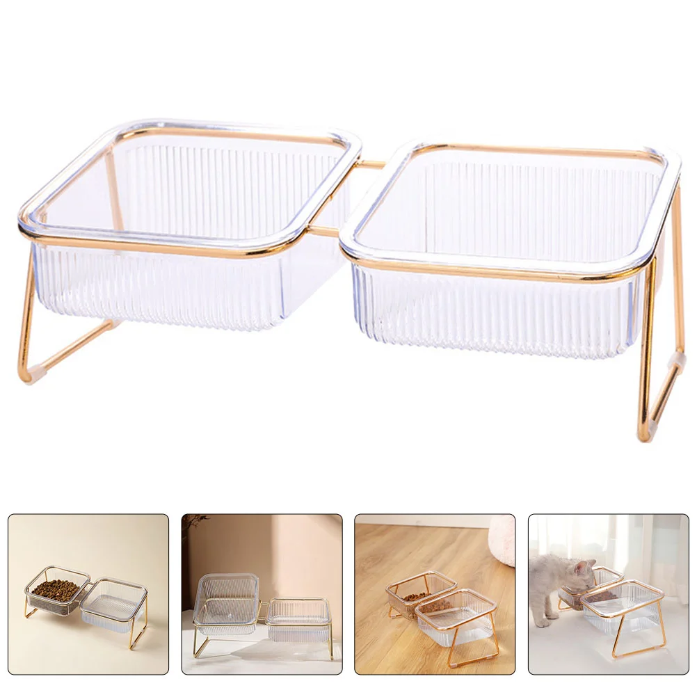 

Bowl Cat Food Pet Feeder Bowls Feeding Drinking Dog Water Dogs Dispenser Elevated Container Dish Drink Kitten Raised Pets