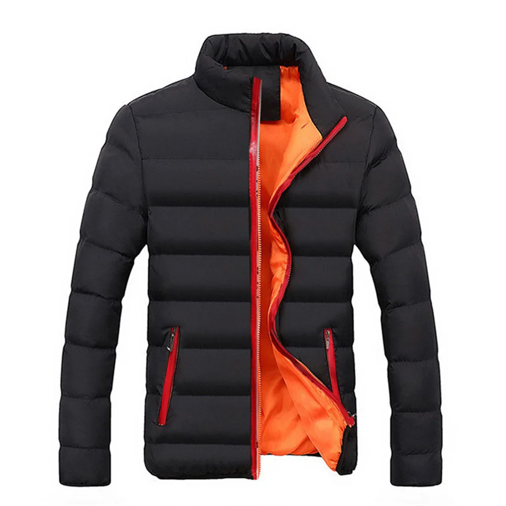 2022 men's jacket jacket in the foreign trade long trend of lengthening and thickening cotton warm coat