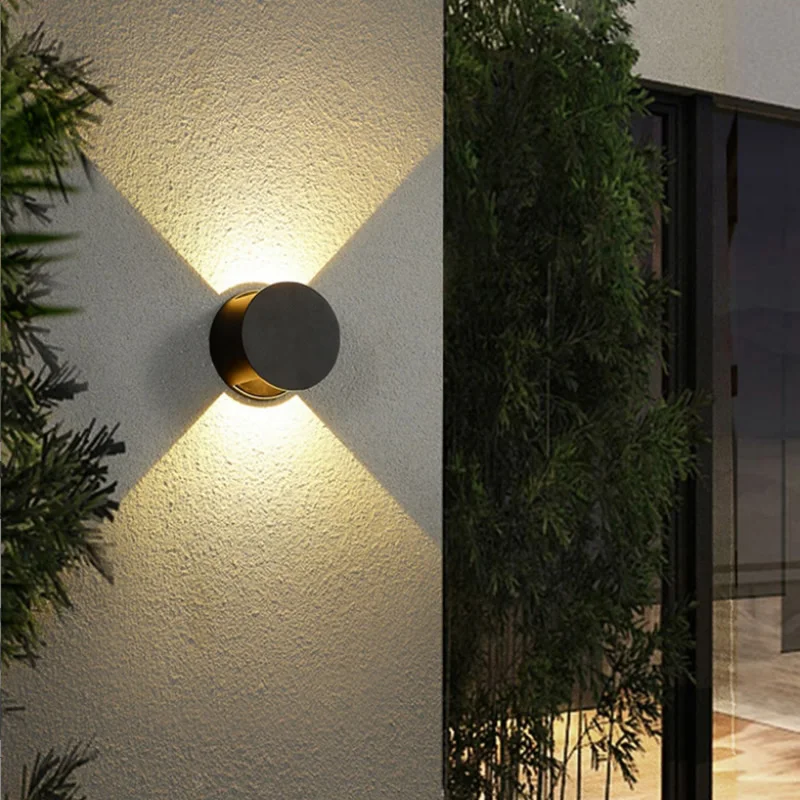 Фото 12W LED Door Wall Decoration Light IP65 Waterproof Passway Lighting Black White Body Bedroom Balcony Staircase Lamp №1