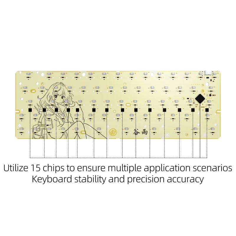SIKAKEYB Castle HM66 66-клавишная эргономичная клавиатура с магнитным нефритовым