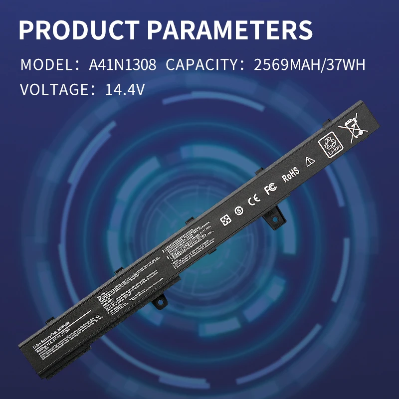 Аккумулятор для ноутбука SOMI A41N1308 A31N1319 0B110- 00250100 X551M серии Asus X451 X551 X451C X451CA X551C X551CA