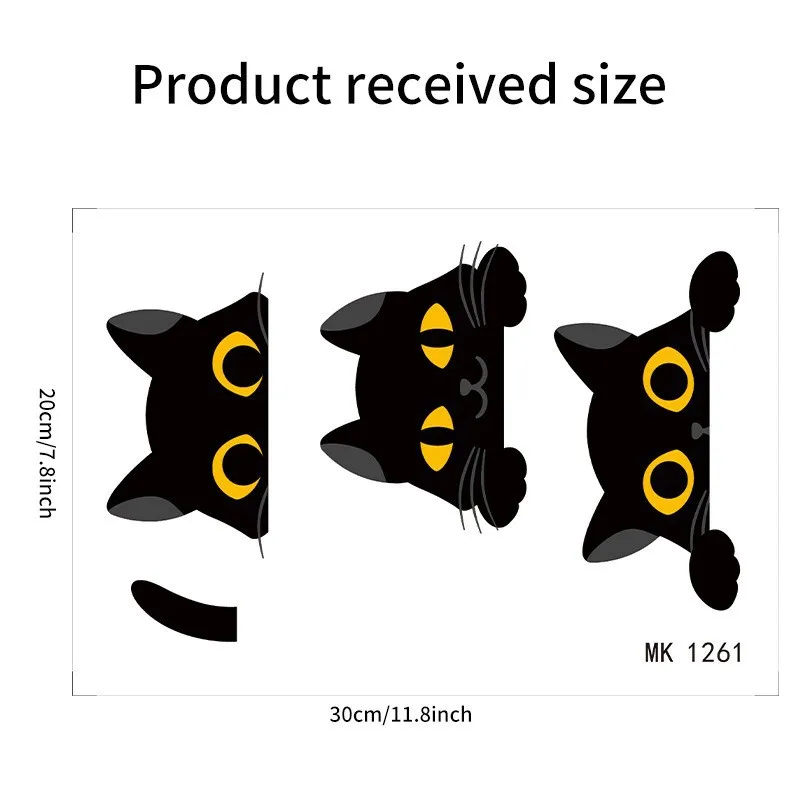 

Мультяшные черные котята наклейки для выключателя света