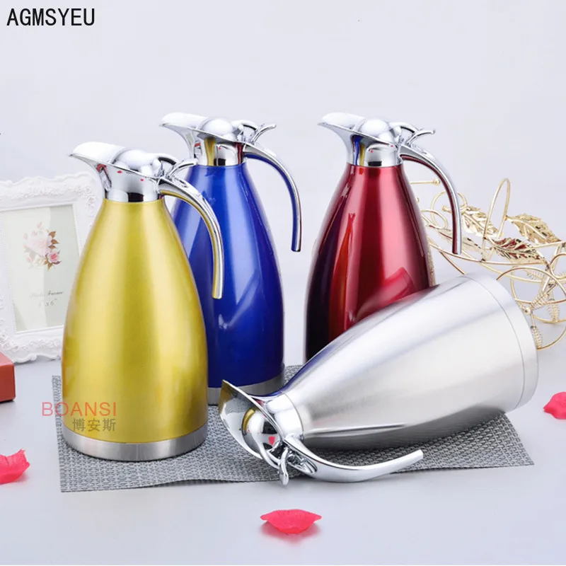 Термос из нержавеющей стали AGMSYEU термос с двойным слоем бытовая Емкость 2 л для
