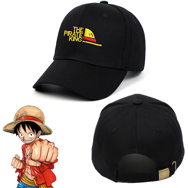 

Anime The Pirate King Baseball Cap Unisex Adjustable Adult Embroidery Hat Costume Prop Accessories