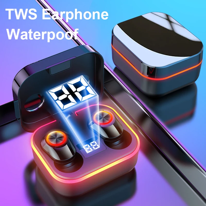 

TWS Bluetooth Earphone Wireless 5.1 Headphone with Microphone 9D Stereo Gaming Sport Waterproof Earbuds Headsets Touch Control