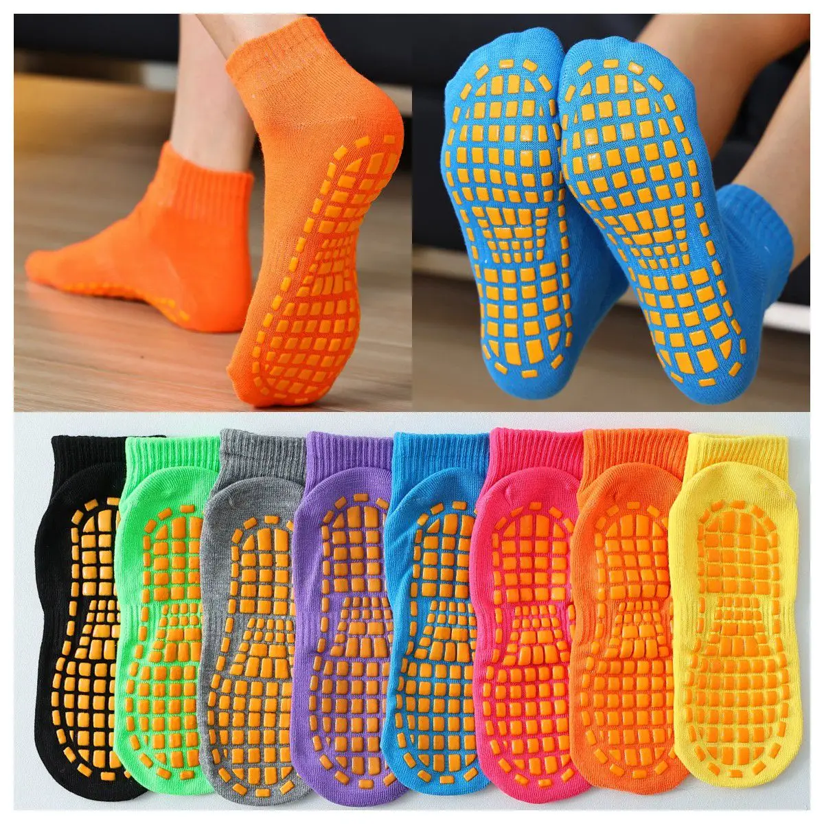 Baby 1 Pair Non-Slip Floor Socks Boys and Girls Spring and Summer Breathable Home Socks Children's Cotton Candy Color Ankle Sock