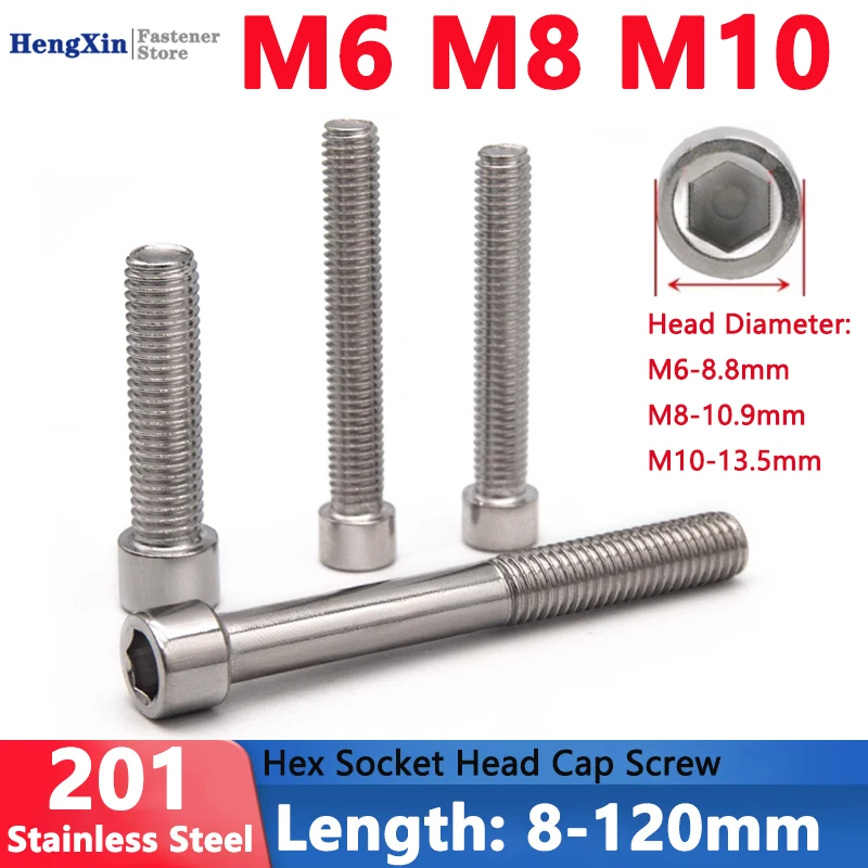 

Винты шестигранные нержавеющая сталь M6 M8 M10 8-120 мм