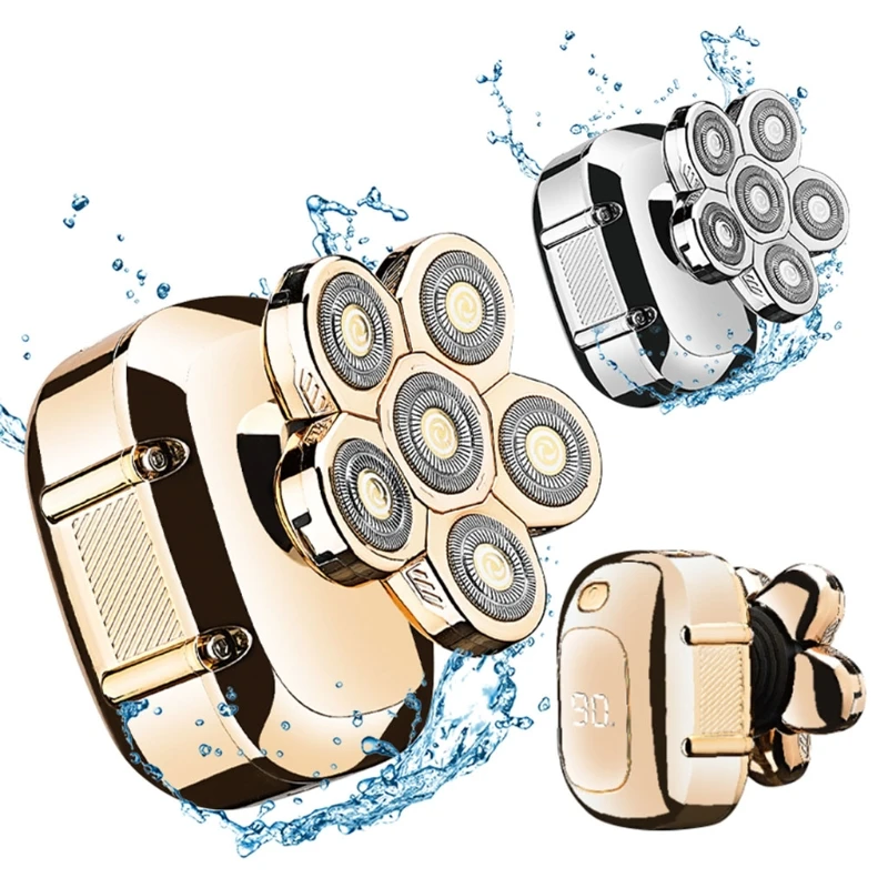 

для бритвы, 6 лезвий для с цифровым дисплеем, перезаряжаемый через USB, для влажного/сухого использования.