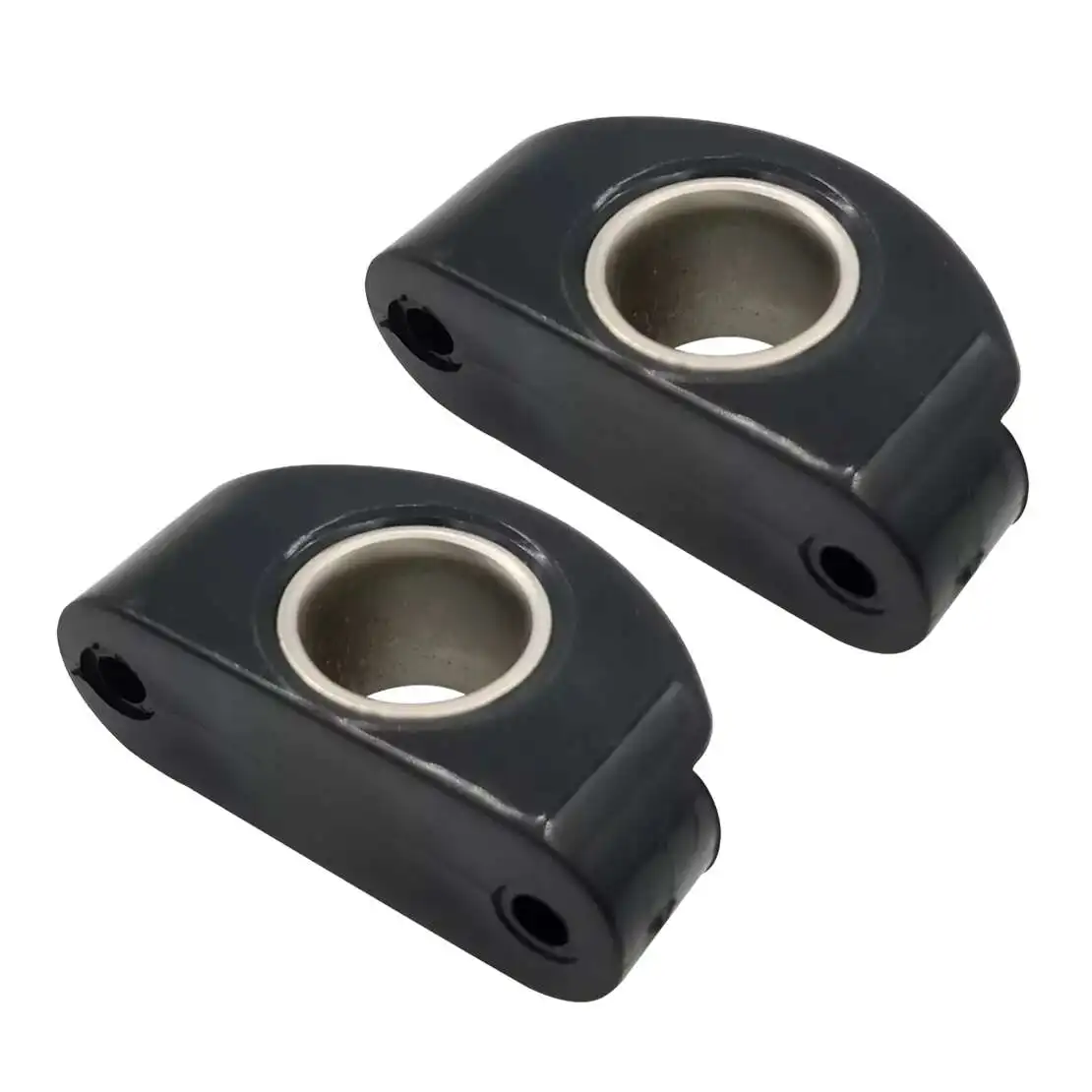 Фото 2 шт., 55x30 мм, 17 мм, фитинг Fairlead Bullseye, подходит для лодки, морской яхты, черный и серебристый №1