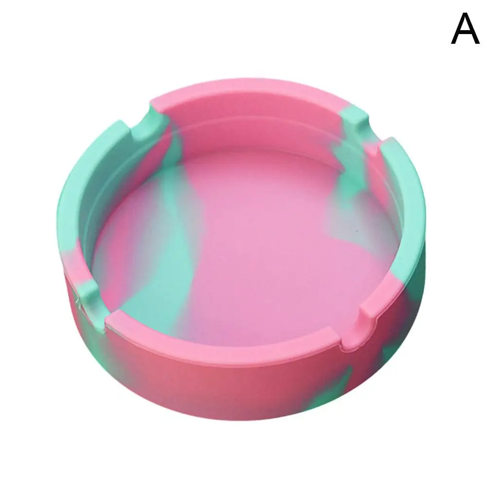 Люминесцентная/красочная силиконовая гелевая пепельница разноцветная для дыма