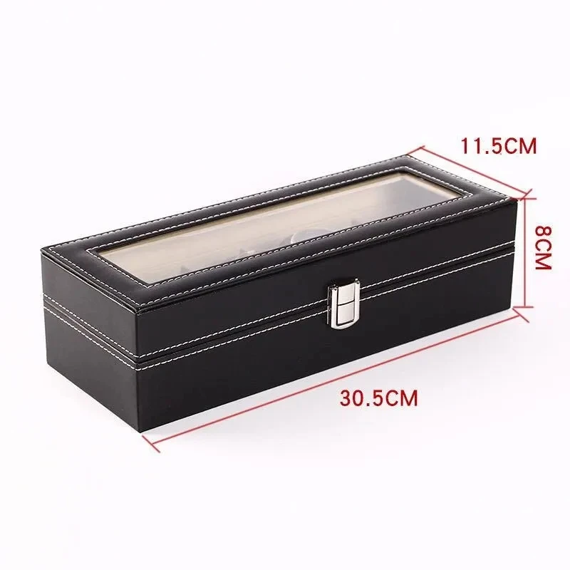 Watch Organizer Box PU Leather Watch Case Holder Organizer Storage Box Quartz Watches Jewelry Boxes Display Men Women Gift