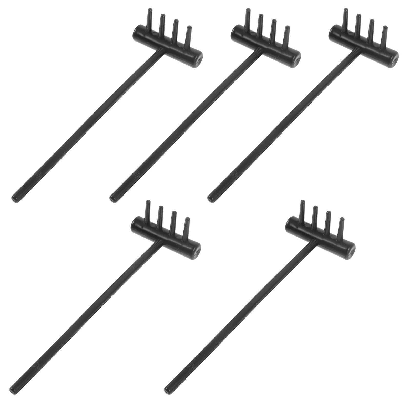 

5pcs Functional Small Rakes Sandbox Mini Rakes Craft Miniature Desktop Decorations