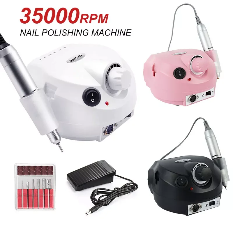 

350000/20000RPM Manicure Machine Professional Nail Drill Electric Nail File with Speed Display Manicure Knife Pedicure Machine