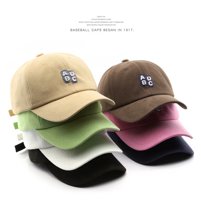 

ABCD Letters Cap Male Duck Tongue Baseball Cap for Men Outdoor Men's Caps Sunscreen Hat Curved Eaves Soft Roof Women's Fashion