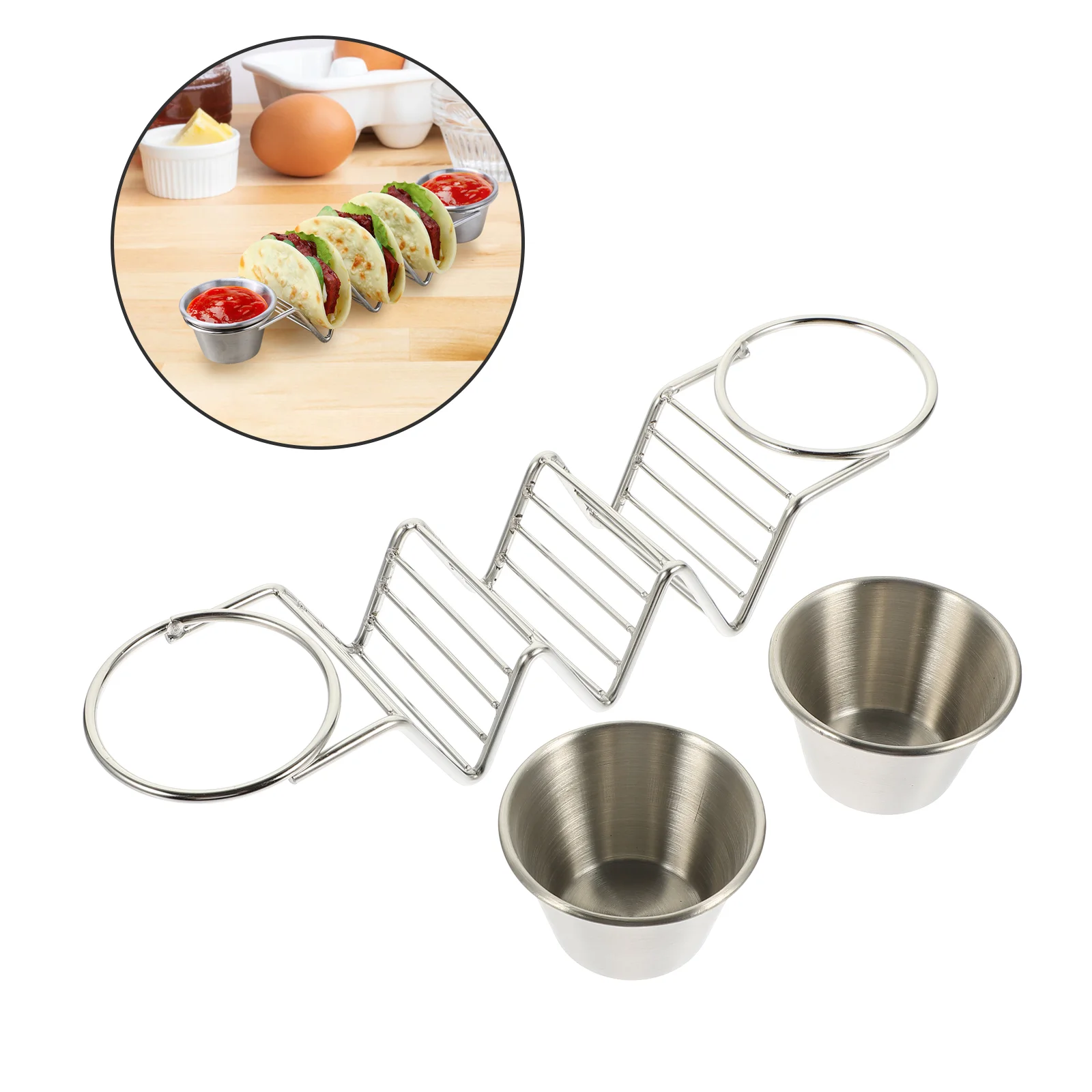 

Taco Stand Holder Rack Shell Tortilla Stainless Steel Tray Traystortillas Serving Stands Holdersmetal Display Racks Hold Weave