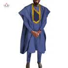 Новая африканская одежда BintaRealWax, мужской халат, рубашка и брюки, комплект из 3 предметов, Дашики, Африканский принт, традиционная африканская одежда WYN1201