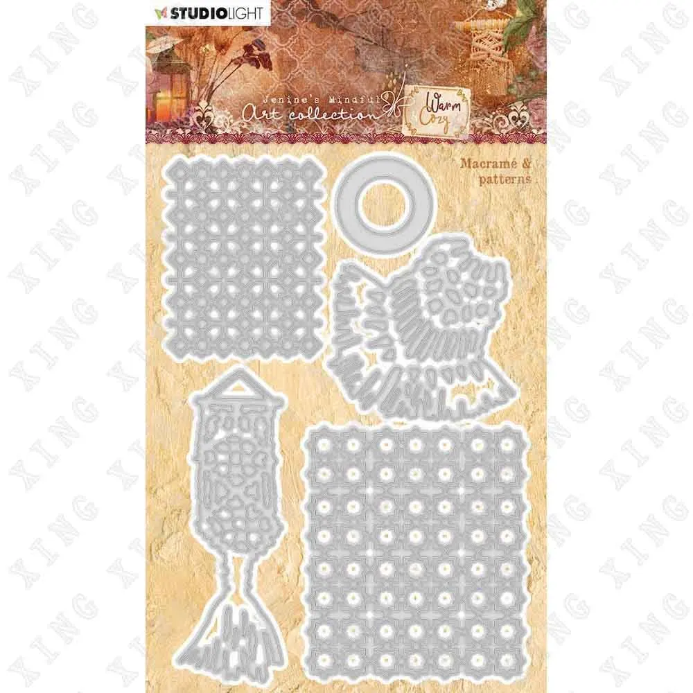 

Arrival New Macrame and Patterns Metal Cutting Dies Scrapbook Diary Decorate Embossing Template Diy Greeting Card Handmade Molds