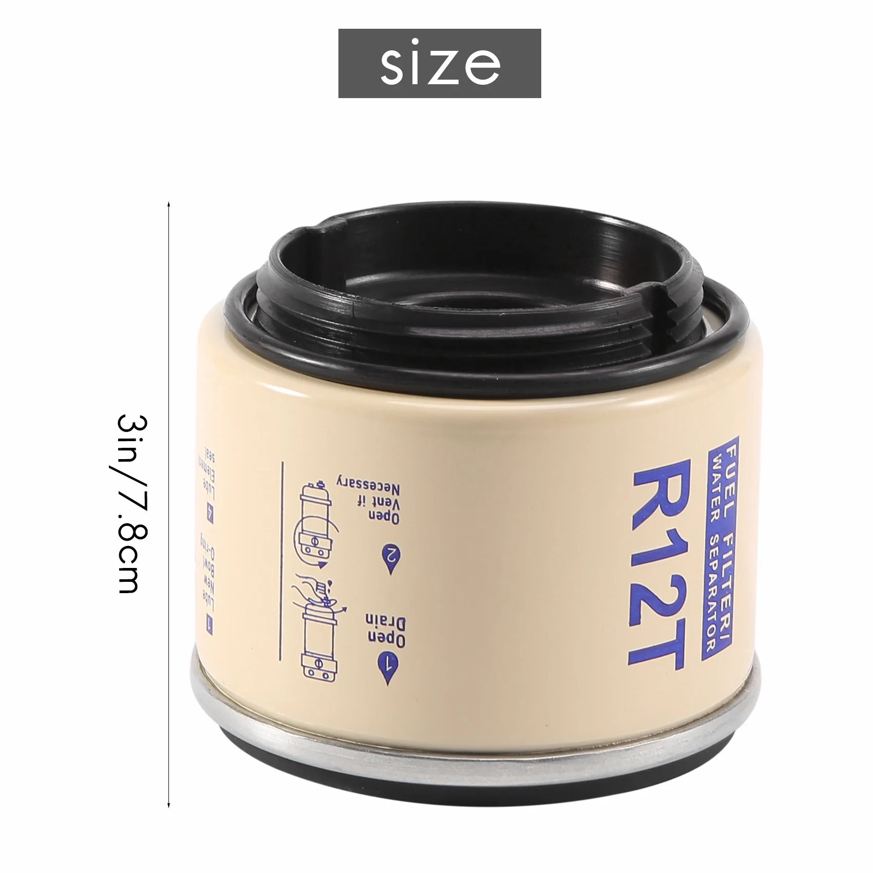 Топливный/Водяной сепаратор R12T фильтр двигателя для 40R 120AT S3240 NPT ZG1/4-19