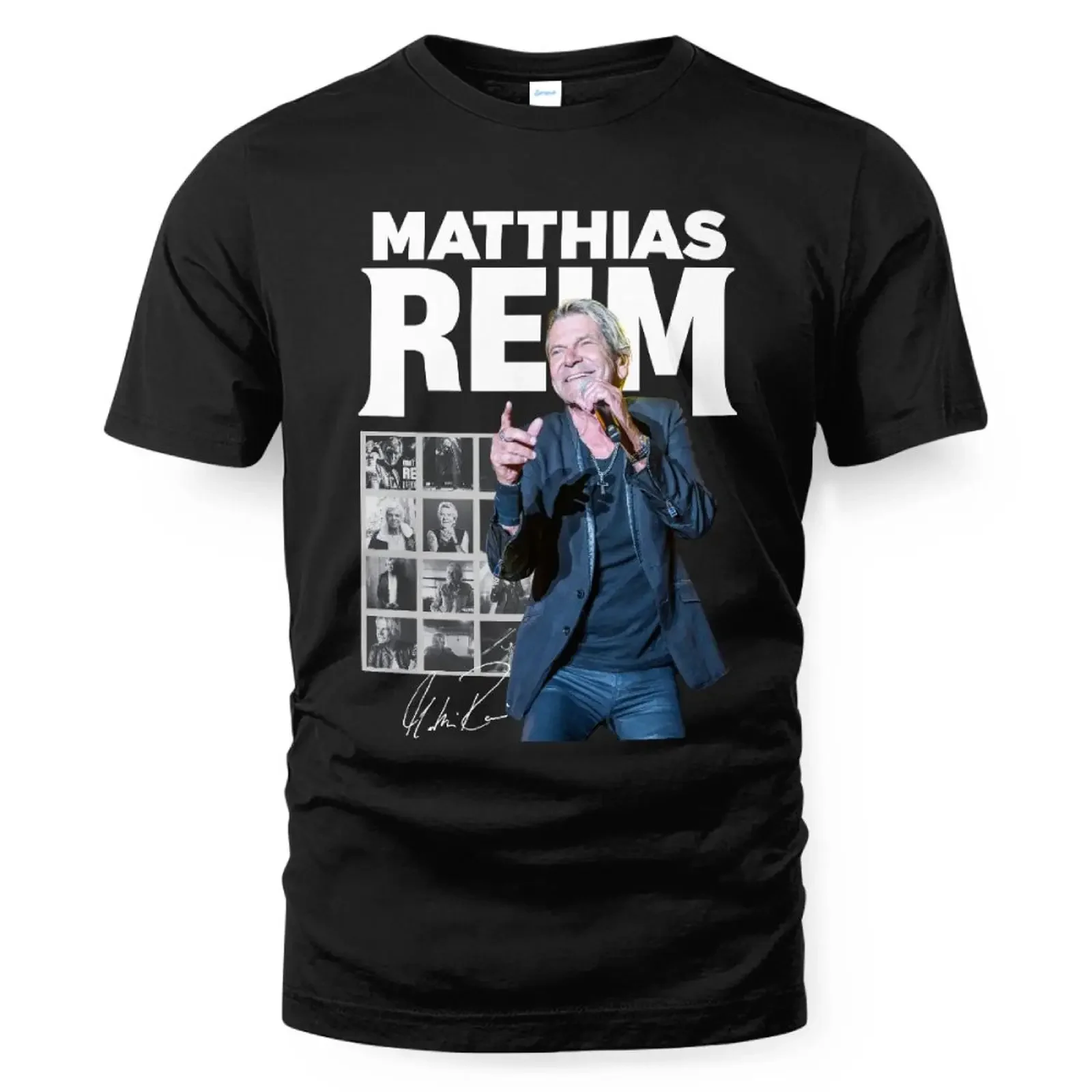 Фото Футболка Matthias Reim T-Shirt 3 в винтажном стиле, с эффектом потертости, для повседневной носки, модная уличная одежда, дышащая, слегка дизайнерская, эластичная. №1