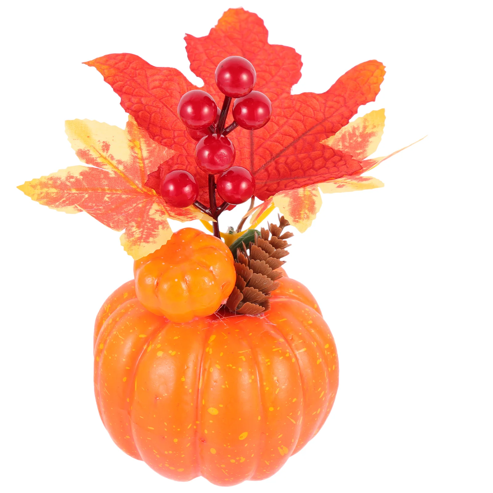 

Pumpkin Decor Pumpkins Fall Artificialharvest Fake Thanksgiving Ornament Maple Autumn Lifelike Decoration Prop Fordecorating