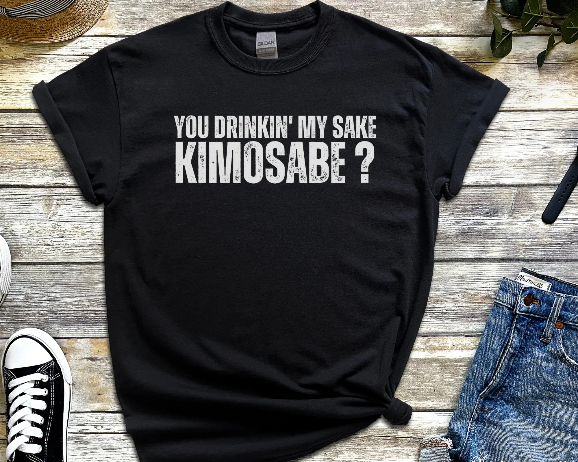 Ты пьешь мой сакэ Kemosabe Jimmy Fallon футболка в стиле поздних ночей жемчужные брюки