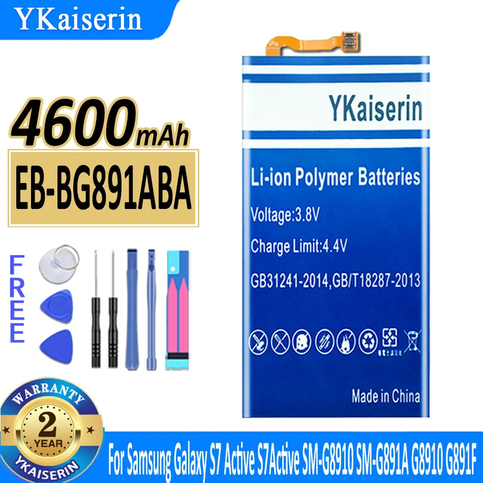 

YKaiserin Battery EB-BG891ABA For Galaxy S7 Active SM-G8910 G891F G891A G891L G891 G891V SM-G891L 4600mAh + Tools Battery