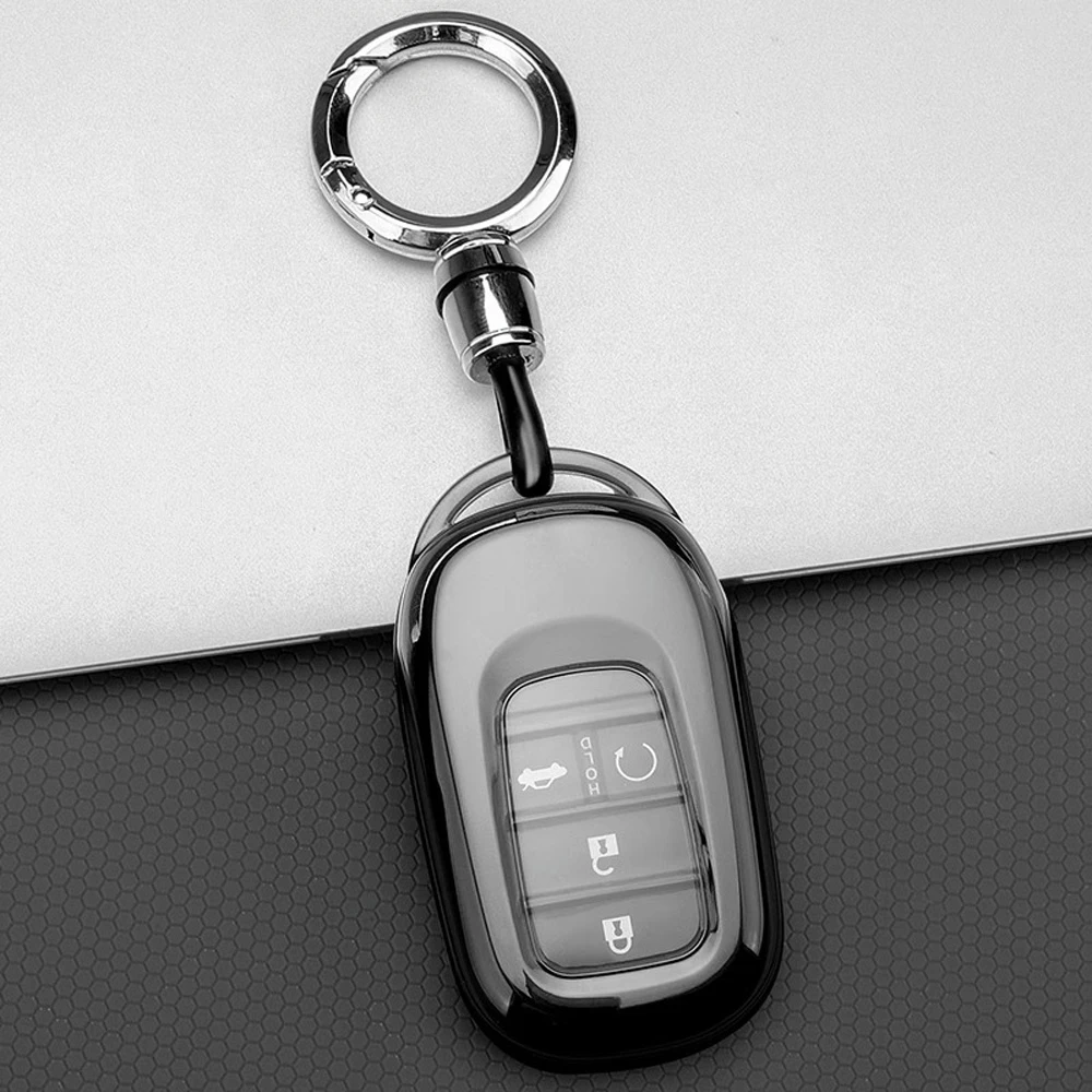 

Для Honda Civic Accord HR-V CR-V CRV 2022 2023 5-кнопочный автомобильный брелок-держатель из ТПУ, чехол для автомобильного ключа, брелок, аксессуары