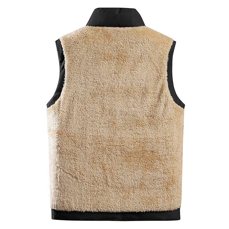 New autumn and winter thickened warm men's and women's fur vests, cold-proof lamb wool couple vests, outdoor leisure vests