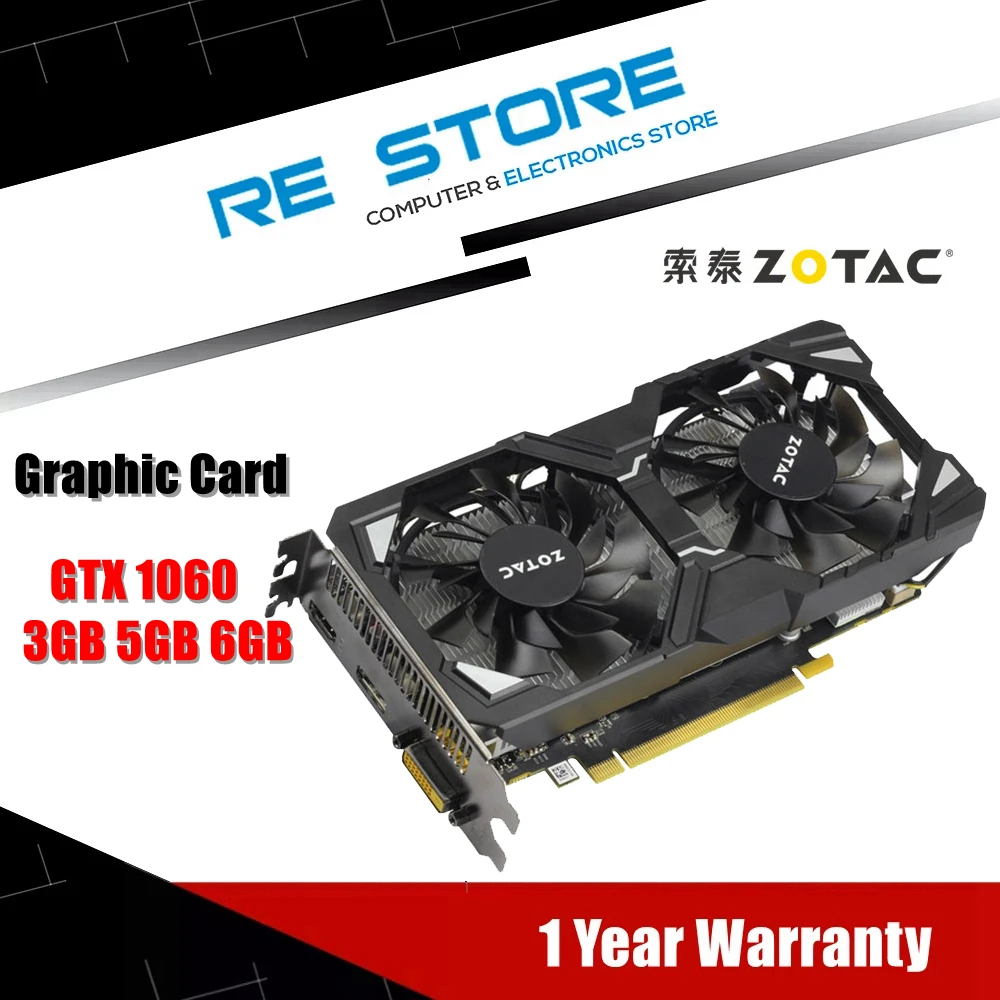 

Игровая графическая карта ZOTAC GTX 1060 3 Гб 5 Гб 6 ГБ видеокарты GPU