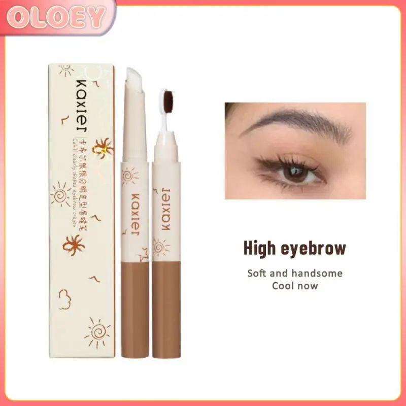 

3d Feathery Wild Brow Brows Wax Sculpt Soap Naturalwild Brow Waterproof Eyebrow Cream Pen Double Head Eyebrow Brush 1pcs