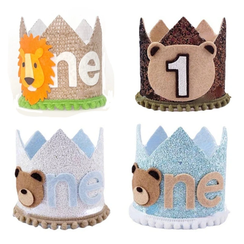 

Головной убор с короной для празднования дня рождения, повязка на голову с короной для маленьких девочек и мальчиков A2UB