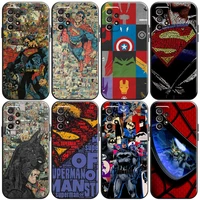 marvel luxury cool phone case for samsung galaxy a01 a02 a10 a10s a20 a22 4g 5g a31 liquid silicon black silicone cover back