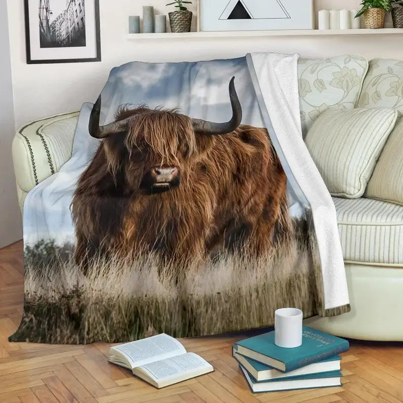 

Highland Cow Blanket - Highland Cow Throw Blanket - Highland Cow Fleece Blanket - Highland Cow Adult Blanket - Highland Cow Gift
