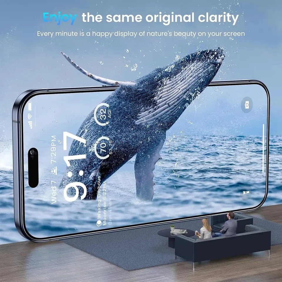 2 шт. 9H премиум стекло для iPhone 16 Pro Max 15 14 Plus защита экрана из закаленного стекла Ifone