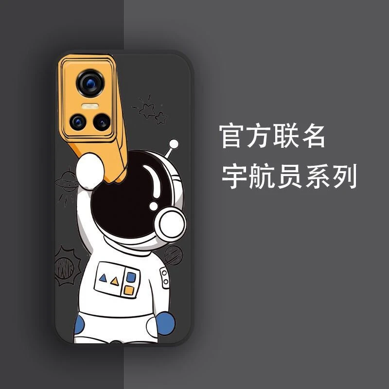for realme gt neo 3 case cute cartoon astronaut pattern phone case for realme gt neo 3 cover realmegtneo3 soft silicone bumper free global shipping