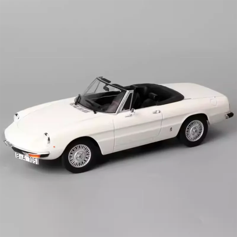 

Diecast 1/18 Scale 2000 Spider 1978 Alloy Die-cast Two-door Classic Nostalgic White Car Vintage Car Model Collectible Toy Gift