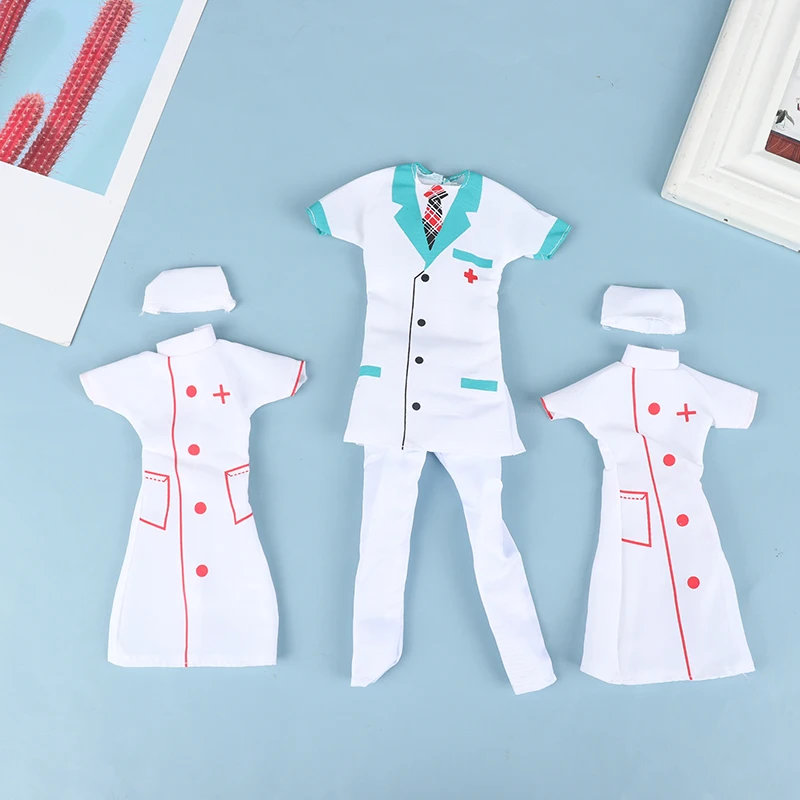 

1/2pcs Doctor Nurse Costume Scene Cosplay Doll Clothes For 11.5inch 27cm Doll Ken Doll Accessories Girl's Toys DIY