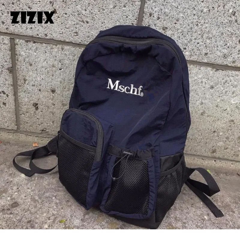 

Рюкзак женский с вышивкой и надписью, нейлоновая дорожная сумка в Корейском стиле, школьный ранец унисекс на шнурке для студентов, легкий вместительный рюкзак с надписью